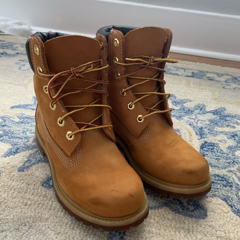 Timberland Wheat Tan Lace-Up Waterproof Work Boots - Picture 2 of 7
